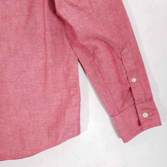 Urban Pipeline Shirt Boys Extra Large Red Long Sleeve Casual Poplin Button Up - Picture 8 of 12